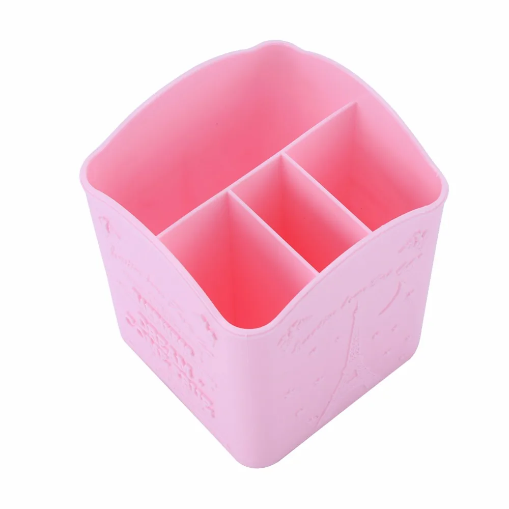 Органайзер для макияжа 4 gird коробка хранения косметики искусственных