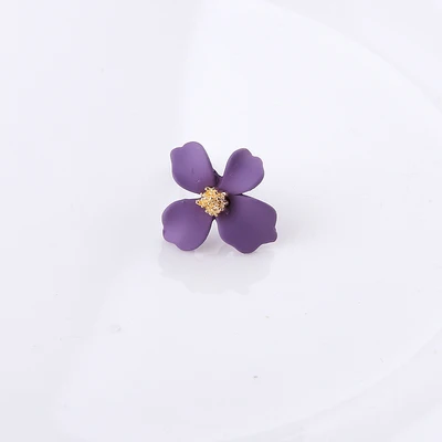 2 purple 10 шт., корейский стиль, милые серьги-гвоздики в виде цветка для женщин, сплав, спрей, краска, модные красивые серьги, сделай сам, ювелирные изделия ручной работы, аксессуары - Окраска металла: 2 purple