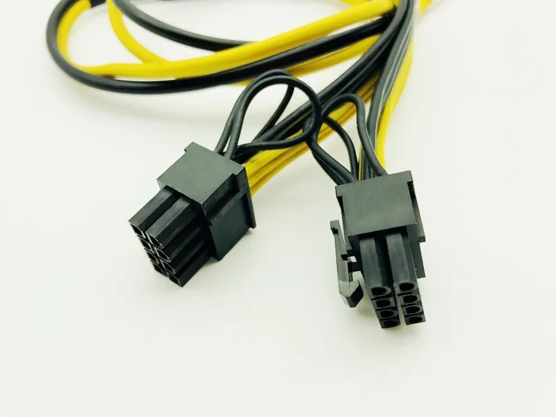 Новый кабель питания PCIE видеокарта двойной 8-контактный (6 + 2) сплиттер шнур провод