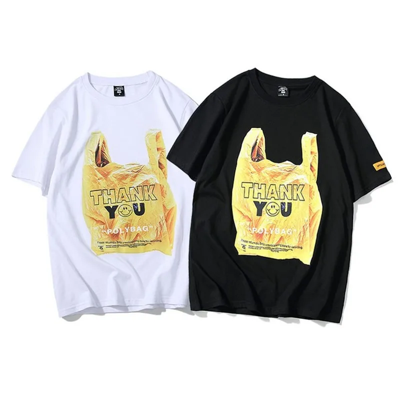 Мужская забавная пластиковая сумка с принтом Футболки высокого уличного бренда