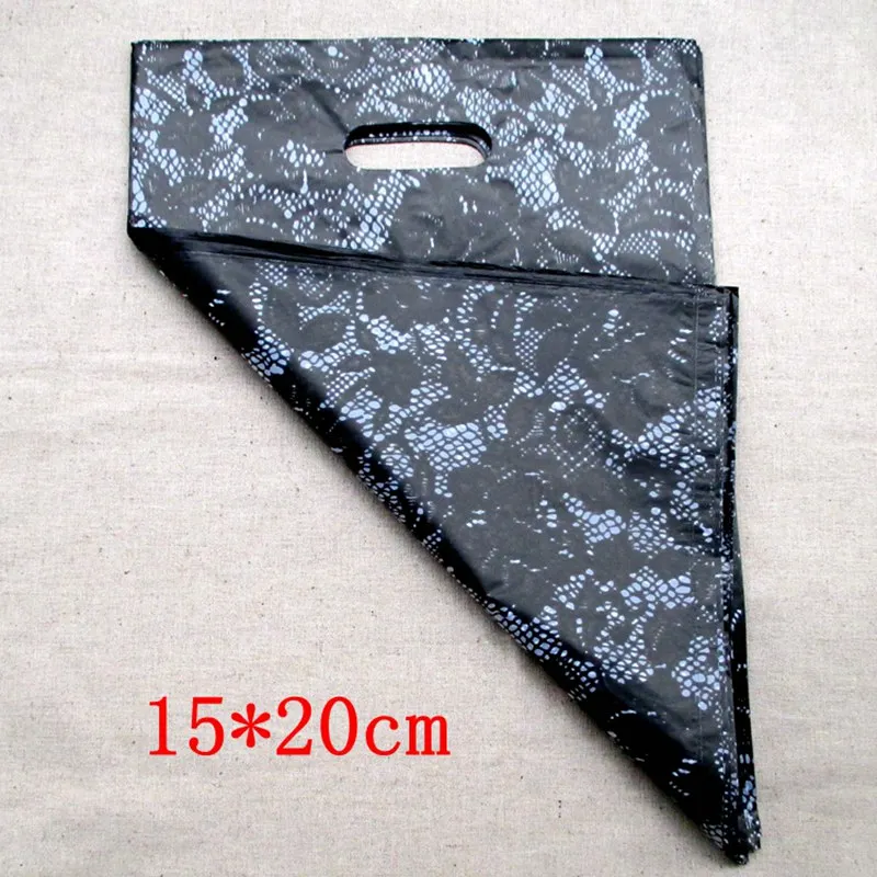 100 шт./лот пластиковые пакеты с цветочным принтом пригодные для повторного