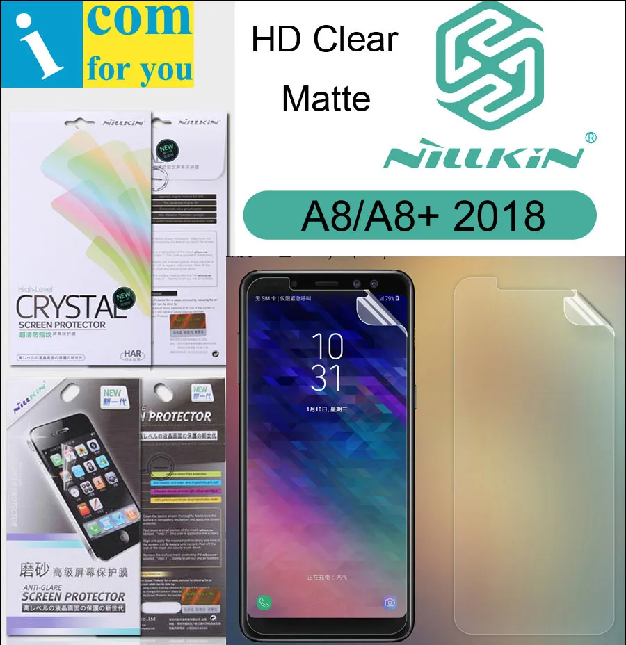 Nillkin Передняя Задняя матовая HD прозрачная защитная пленка для Samsung Galaxy A8 2018 A530F Plus