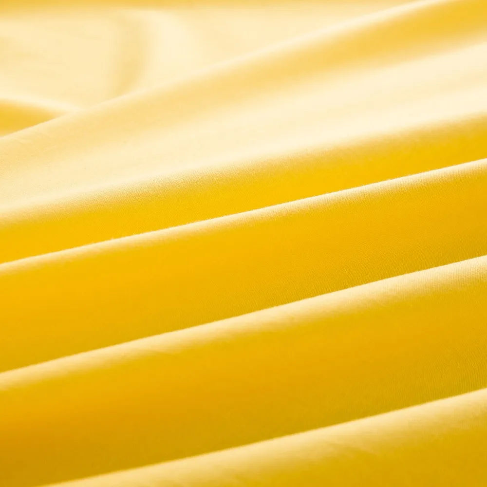 Современный Стиль Мода желтый сплошной цвет саржа 100% хлопок постельные