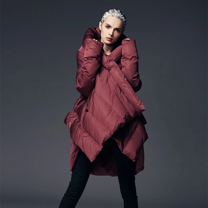 Пуховик женский зимний с подкладкой большой размер размера плюс | Женская одежда