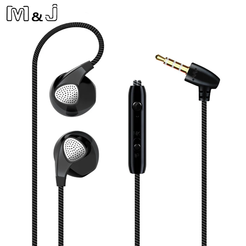 Наушники M & J для iPhone 6 6S 5 дюймов головные наушники с микрофоном разъем 3 мм басовая