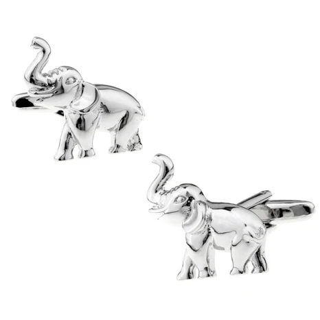 

WN hot sales/silvery African elephants cufflinks in high quality French shirts cufflinks wholesale/retail/friends gifts
