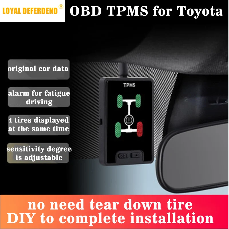 Vios FS new Yaris L OBD TPMS система контроля давления в шинах в режиме реального времени интеллектуальный мониторинг OBD датчик сигнализация