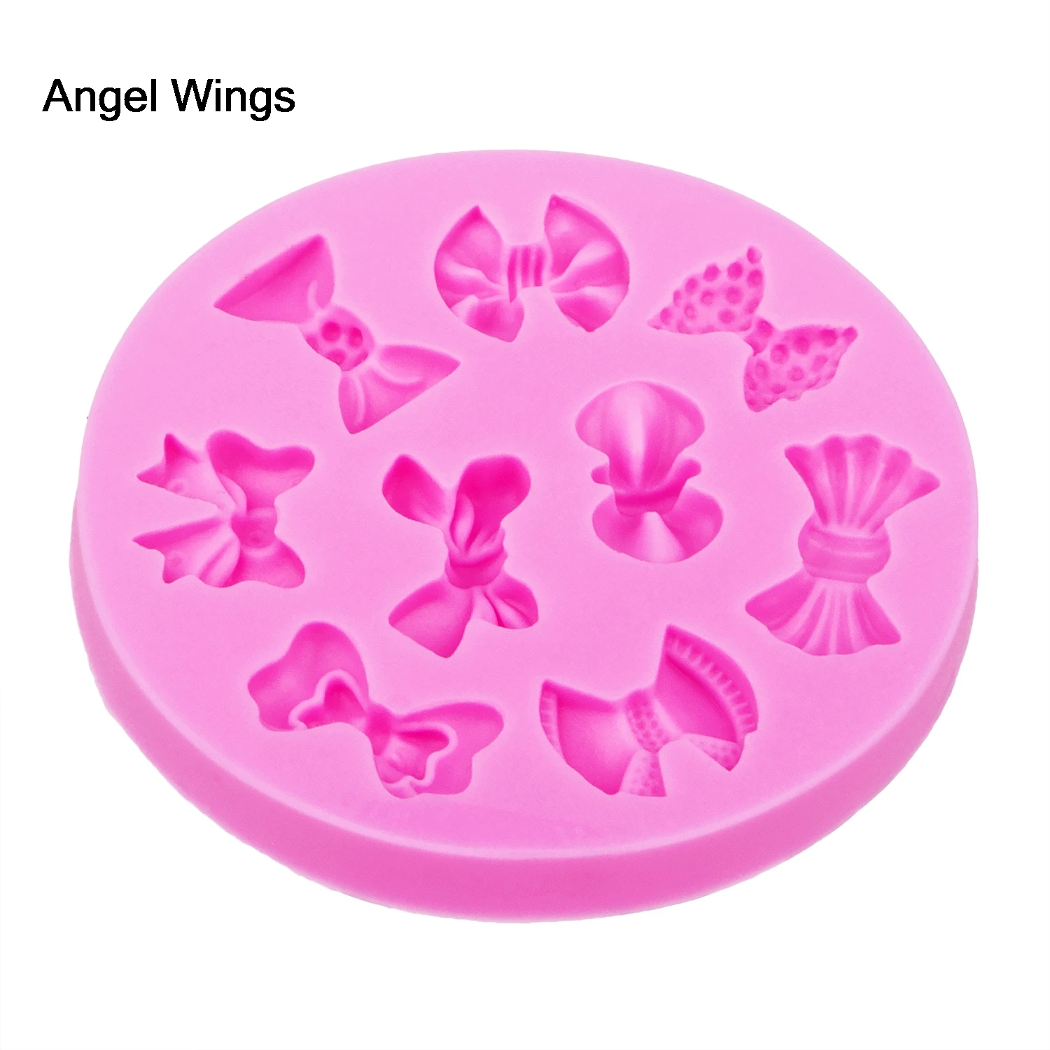 

Angel Wings Food grade 3D fondant cake silicone mold bow-knot polymer clay chocolate pastry candy making decoration tools F1201