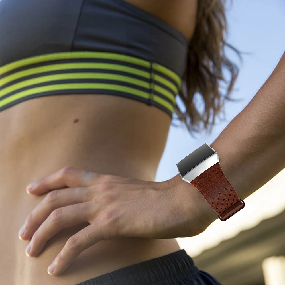 Сменный спортивный ремешок для Fitbit Ionic ремешок перфорированный кожаный аксессуар Браслет ремешок умные наручные часы ремешки