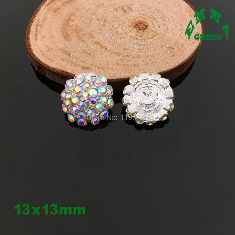 Винтажные металлические пуговицы серебристого цвета 20 шт. 13 мм|silver tone|flower