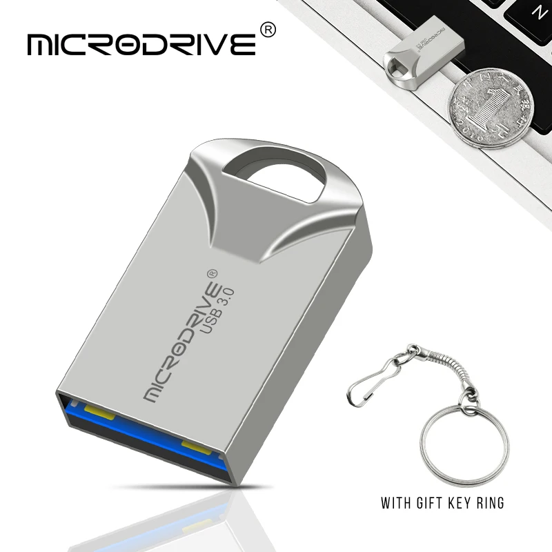 Супер Мини 32 Гб usb флеш-накопитель 128 ГБ флеш-накопитель 64 ГБ usb3.0 флеш-накопитель 16 ГБ 8 ГБ флеш-карта памяти для microsd планшета с кольцом для ключей