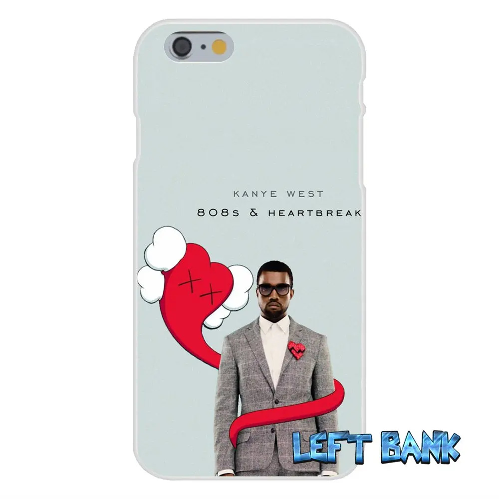 Мягкий силиконовый прозрачный чехол из ТПУ для iPhone 4 4S 5 5S 5C SE 6 6S 7 Plus 808S Kanye West и