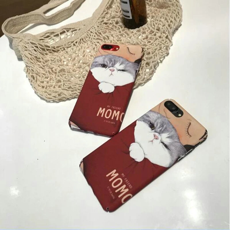 Прекрасный ленивый кот телефон чехол для Iphone 6 S 7 8 Plus X XS мультфильм жесткий PC