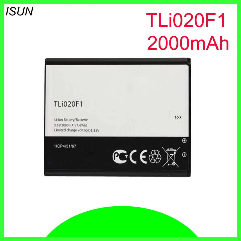 ISUNOO 5 шт./лот 2000 мАч TLI020F1 батарея для TCL J720T J726T Alcatel One Touch Pop 2 5042D C7 7040 OT 7040D