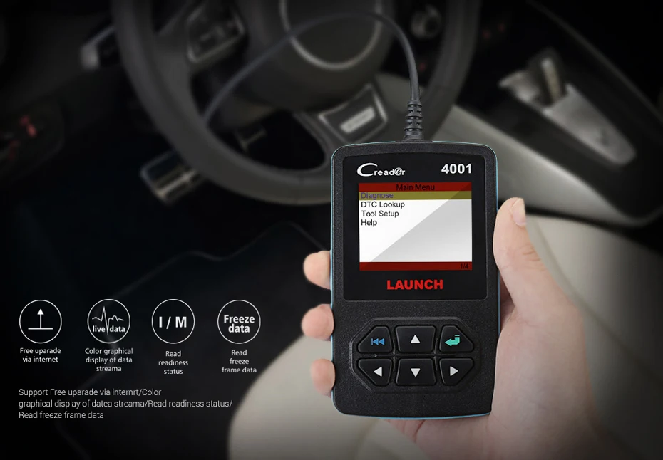 Launch DIY OBDII/EOBD Авто читальный инструмент кодов Creader 4001 OBD частичные функции