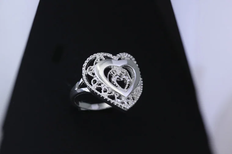 WHOLESALE Hot Promotion silver Fashion Ring Heart Women Engagement wholesale factory store Fine jewelry | Украшения и аксессуары