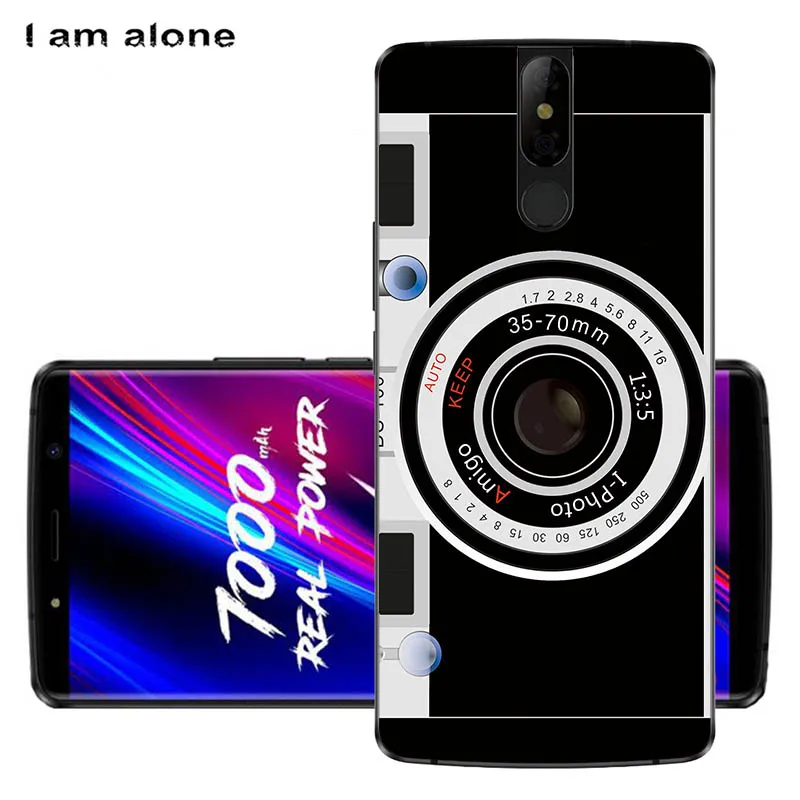 Чехлы для телефонов с надписью I am alone для Leagoo power 5, 5,99 дюйма, мягкие чехлы из ТПУ для мобильных телефонов с мультяшным принтом для Leagoo power, 5 сумок