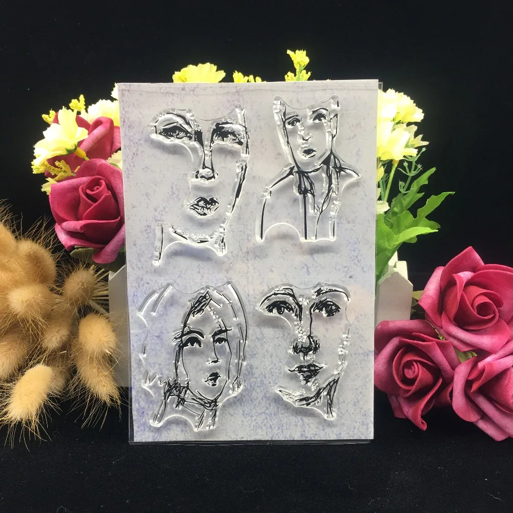 Четыре лица/штамп Clipbook прозрачный силиконовый прорезиненный альбом сделай сам