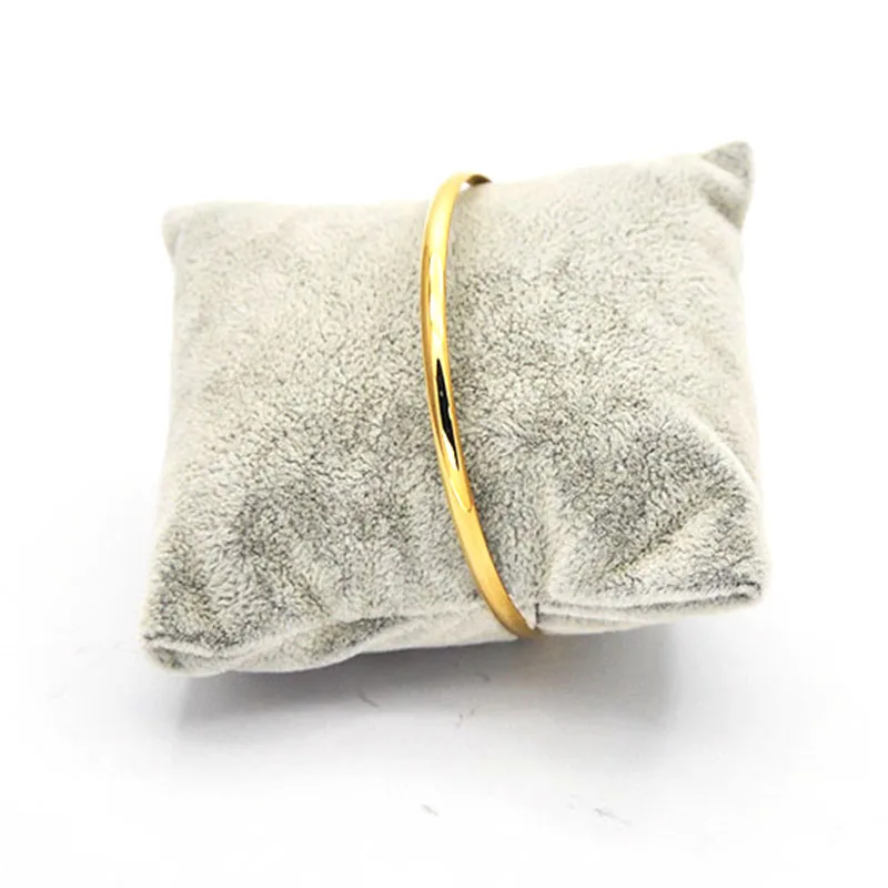 Классический круглый золотой один круг браслет простой стиль закрытый тонкий