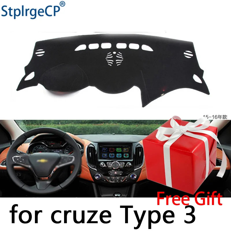 

Коврик для приборной панели для Chevrolet Cruze 2th 2015 2016 2017, защитный коврик, затеняющая Подушка, наклейка для интерьера, аксессуары для стайлинга а...