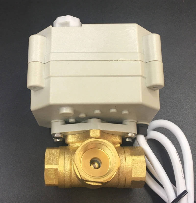 TF8-BH3-B латунь 1/4 'ɽN8 2/5/7 провода DC12V или DC24V 3 Way T/L тип горизонтальный