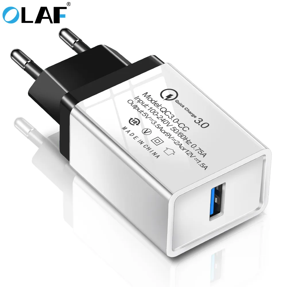 OLAF Быстрая зарядка 3 0 быстрое зарядное устройство usb для iphone 7 8 Plus X QC телефона Xiaomi