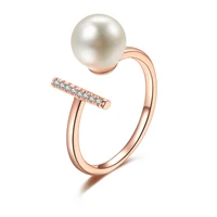 jingyang mermaid tears imitation pearl rings for women jewelry girls crystal adjustable engagement valentines day jewellery