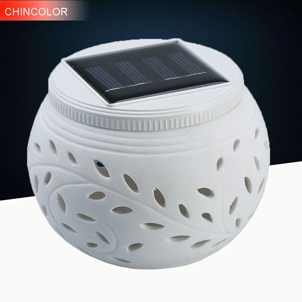 солнечные батареи светильник Керамический LED спинер Солнечный Свет RGB + Белый