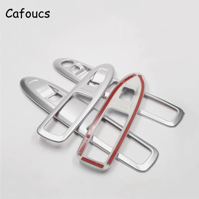 Cafoucs ABS для Citroen C4 sega автомобильный хромированный оконный переключатель панель Крышка отделка наклейка УСТАНОВКА аксессуары
