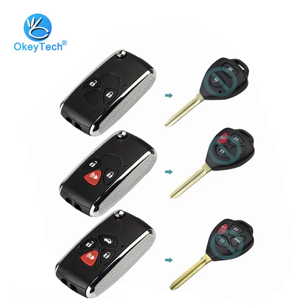 Чехол OkeyTech для автомобильного ключа с модифицированным переключателем откидной
