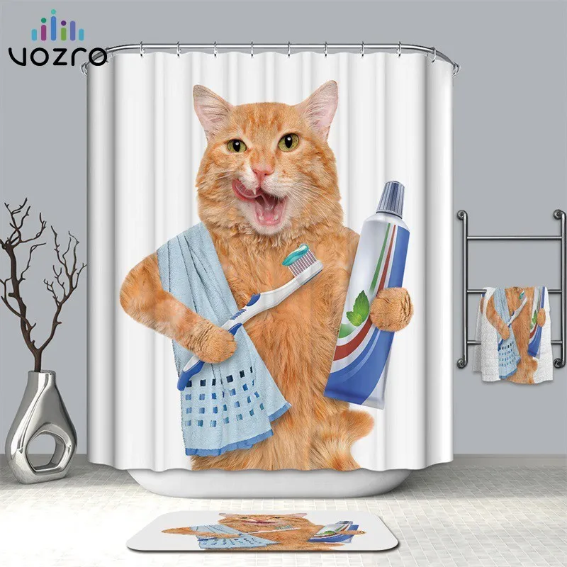 Водонепроницаемая 3d декоративная занавеска для душа VOZRO Bape Cortina Rideau De Douche