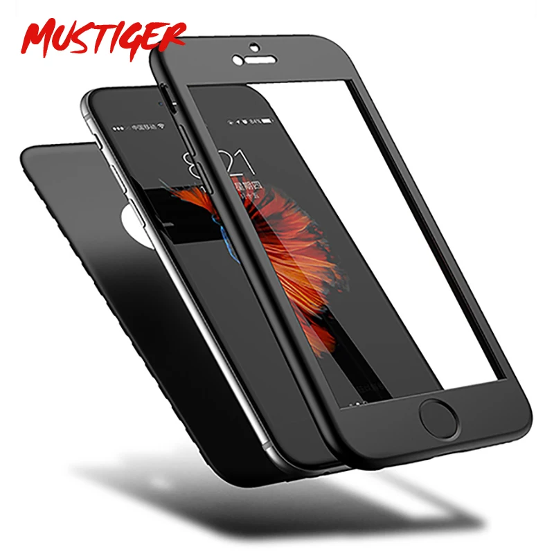 Mustiger 360 градусов Мягкий силиконовый чехол ТПУ для iPhone 6 5S SE полный Чехол 7 8 XS MAX XR 6s