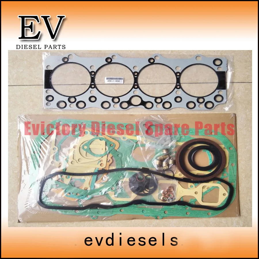 

For Isuzu 4BD1 4BD1T Full cylinder head gasket kit+piston ring+crankshaft bearing+con rod bearing