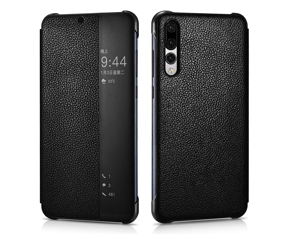 Винтажный чехол из натуральной кожи для huawei P20 Pro, роскошный умный флип-чехол для huawei P20 P20 Pro, чехол для телефона s