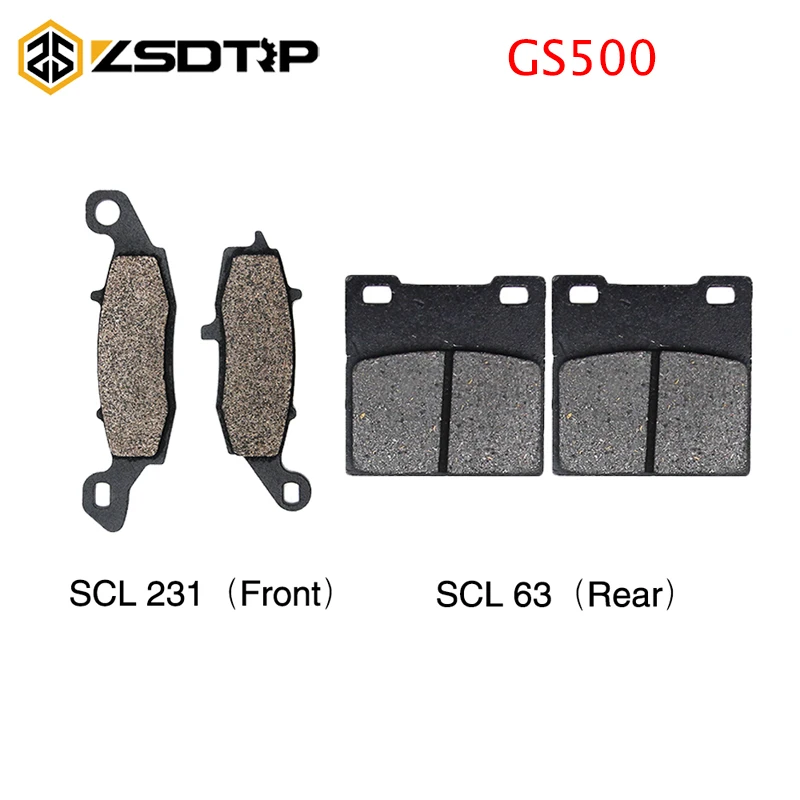 

ZSDTRP for Suzuki GS500 1996-2008 Motorcycle Disc Front Brake Pads and Rear Disc Rear Brake Pads Semi-Metal Motocross Brake Set