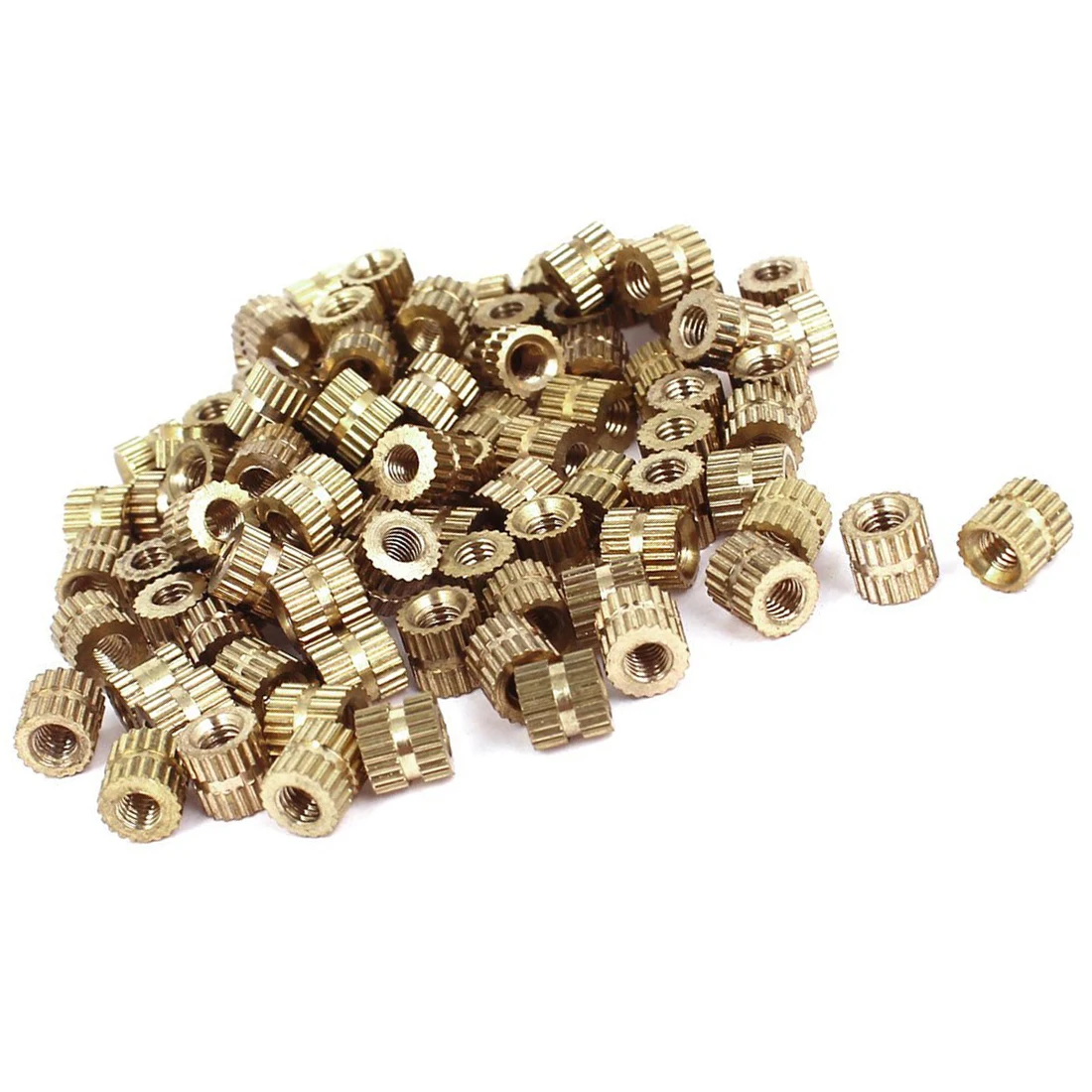 M3x5mm(L)-5 мм (OD) Метрические резьбовые латунные вкрапленные круглые вставные гайки