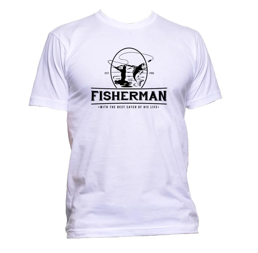 

Print T Shirt Men Hot Fisherman Unisex T-Shirt Mens Womens Fashion Comedy Cool Funny Hipster Nerd Geek O-Neck T Shirt