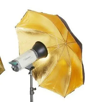 33 &quot83 см студийная вспышка светоотражающий черный золотой зонтик