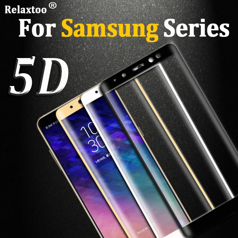 5D полное покрытие Защитное стекло для samsung galaxy a5 2017 a8 2018 a3 a7 a 8 plus Защитная пленка