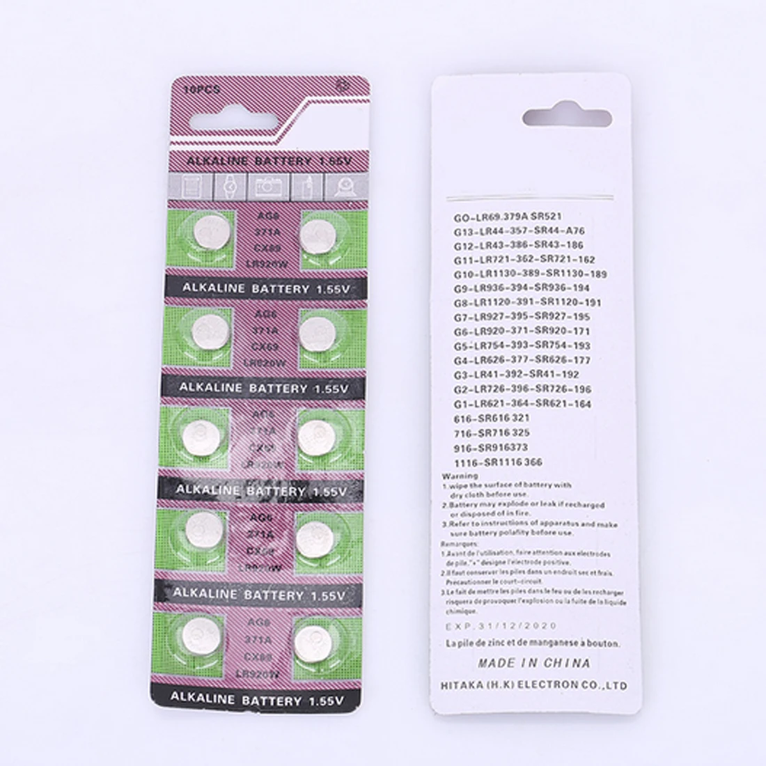 Батарея для часов ag6 371 d371 605 sr920sw sr69 щелочная батарея 10 шт.|button cell battery|cell batteriescoin |