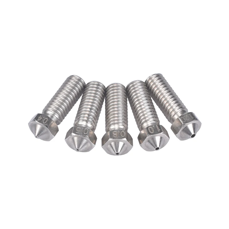 

3D Printer Volcano Nozzle Extra Lengthen Extruder Stainless Steel M6 Nozzle All Metal 0.4mm/0.6mm/0.8mm/1.0/1.2mm For 1.75/3.0mm