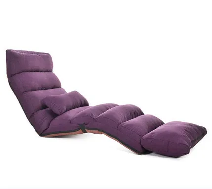 Purple Longer Style Новое поступление, японское кресло для отдыха, современное складное кресло, напольное кресло, регулируемое кресло для отдыха, мебель для гостиной, Современная - Цвет: Purple Longer Style