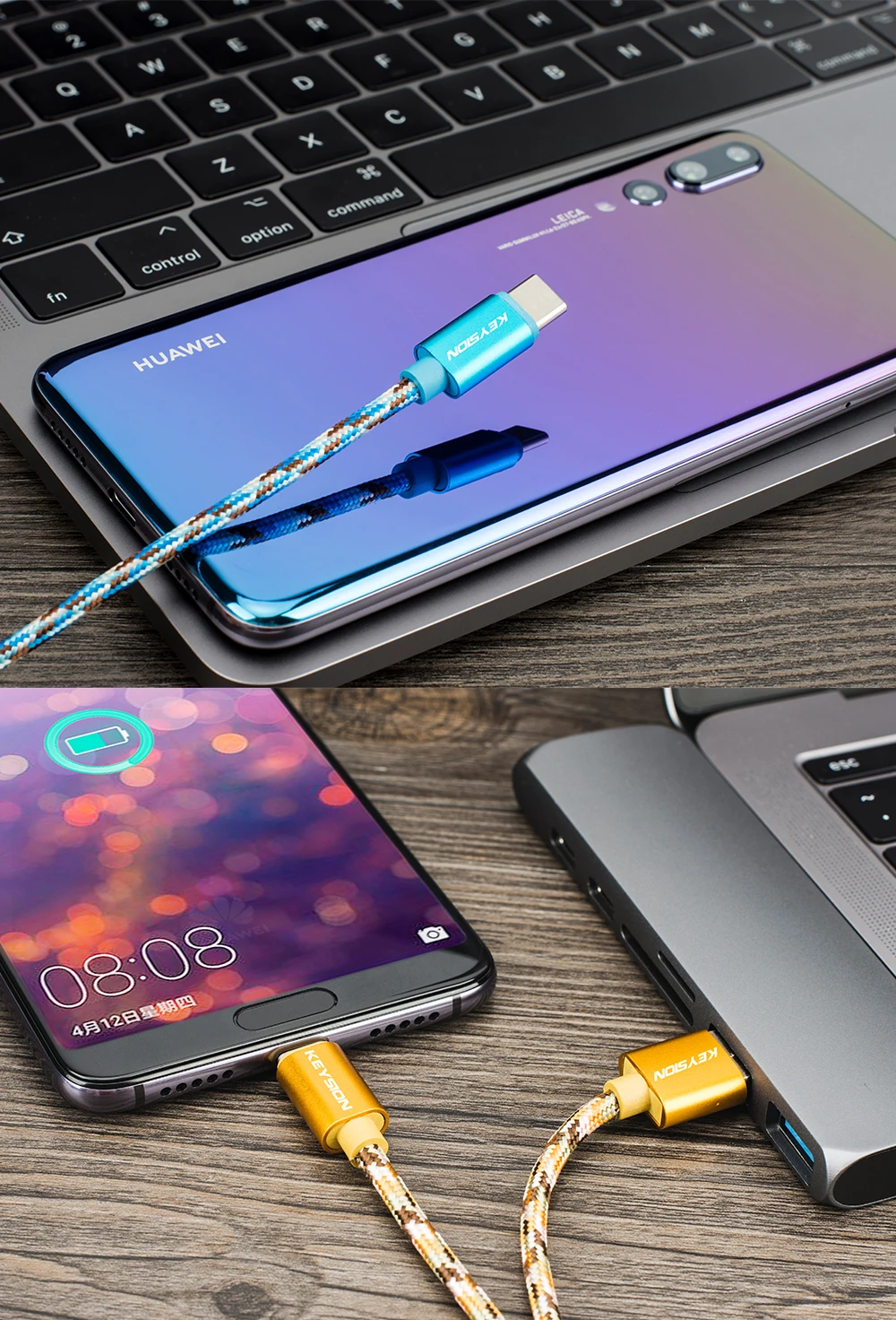 Кабель KEYSION usb type-C для samsung A50 A70, кабель быстрой зарядки type C для мобильного телефона, зарядный провод, USB-C, кабель для Xiaomi mi9 Redmi note7
