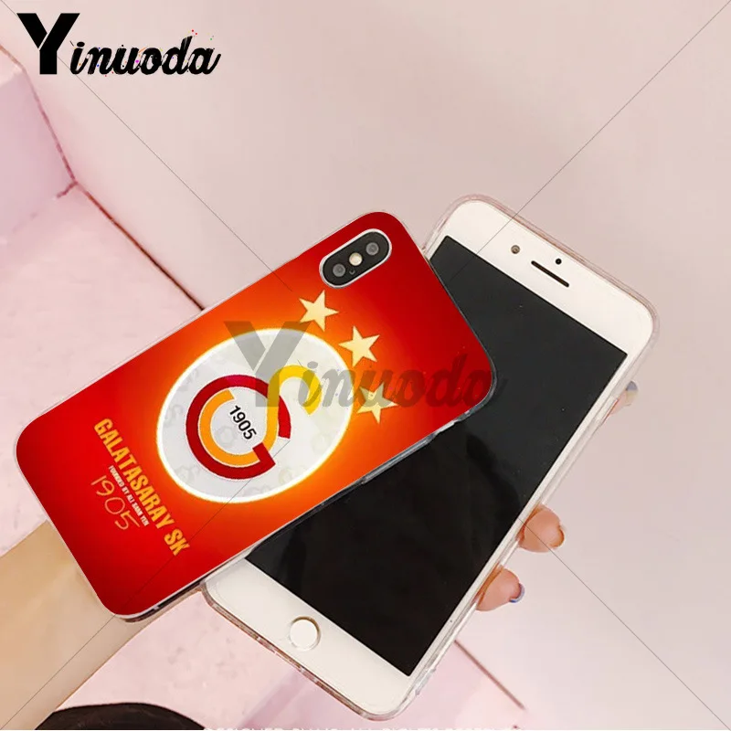 Yinuoda Galatasaray SK Роскошный Гибридный чехол для телефона для iPhone 8 7 6 6S Plus X XS max 10 5 5S SE XR Coque Shell