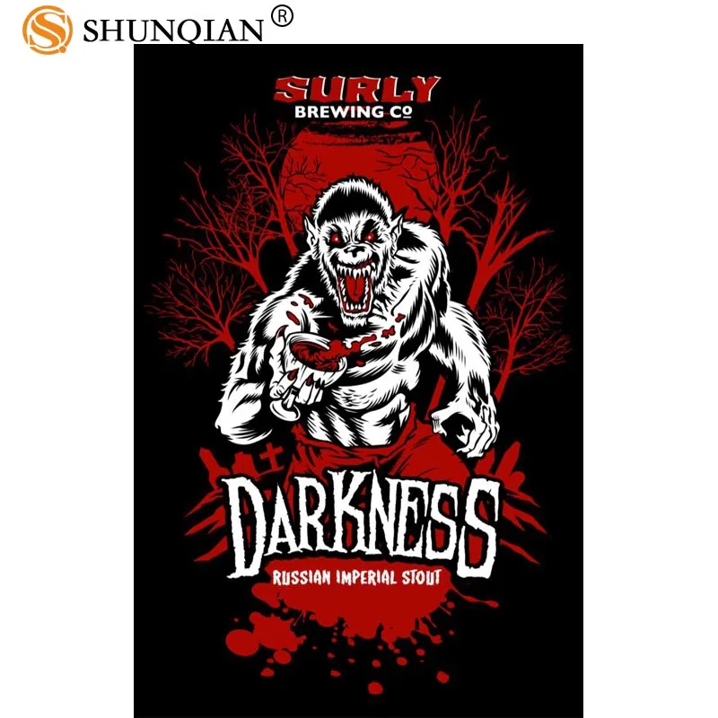 Новое поступление плакат в темноте пивоварения мультяшный Шелковый постеры на