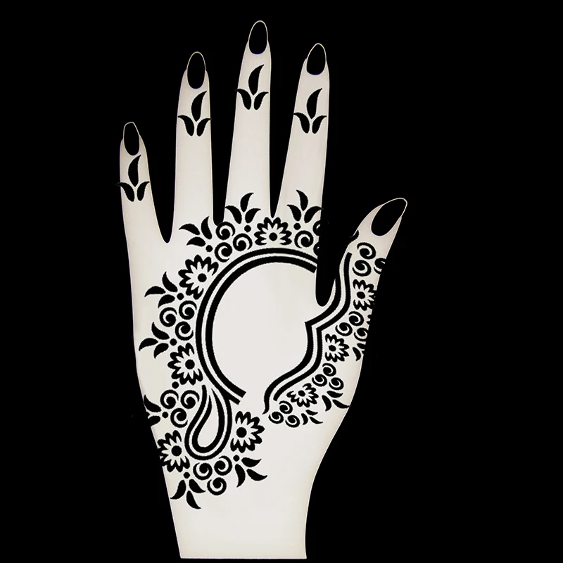 3 шт Mehndi хна ручные трафареты для женщин краски для тела и лица Искусство Аэрограф хна татуировки шаблоны трафарет для рисования DIY Индийский стиль