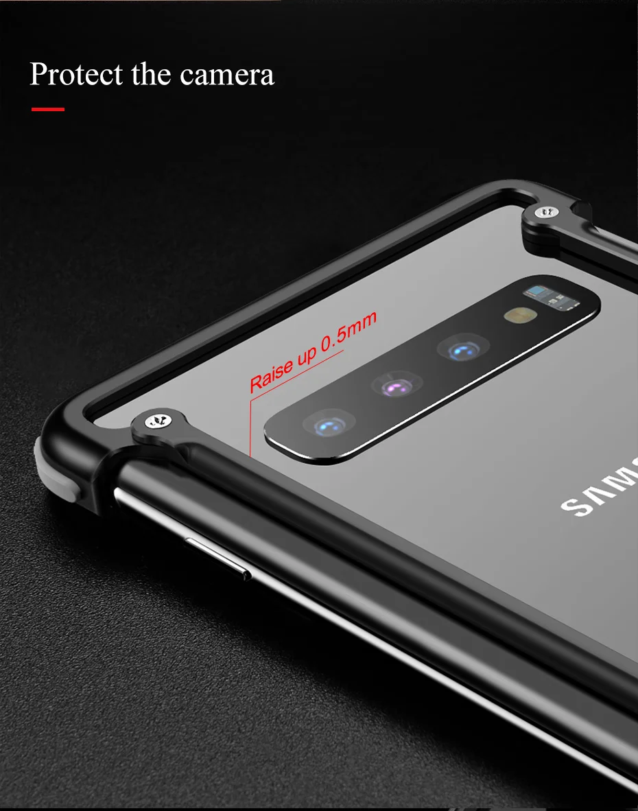 OATSBASF подушка безопасности металлический чехол для samsung Galaxy S10 персональная подушка безопасности оболочка для Galaxy S10 металлический бампер крышка чехол