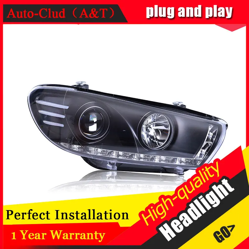 Авто Clud автомобильный Стайлинг для VW Scirocco фары 09-15 головная лампа СИД DRL Передняя