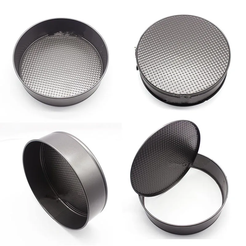 Kitchen Cake Baking Pan Round Shape Non-stick Mold Steel Springform Set Removable Bottom Decorating Tools | Дом и сад