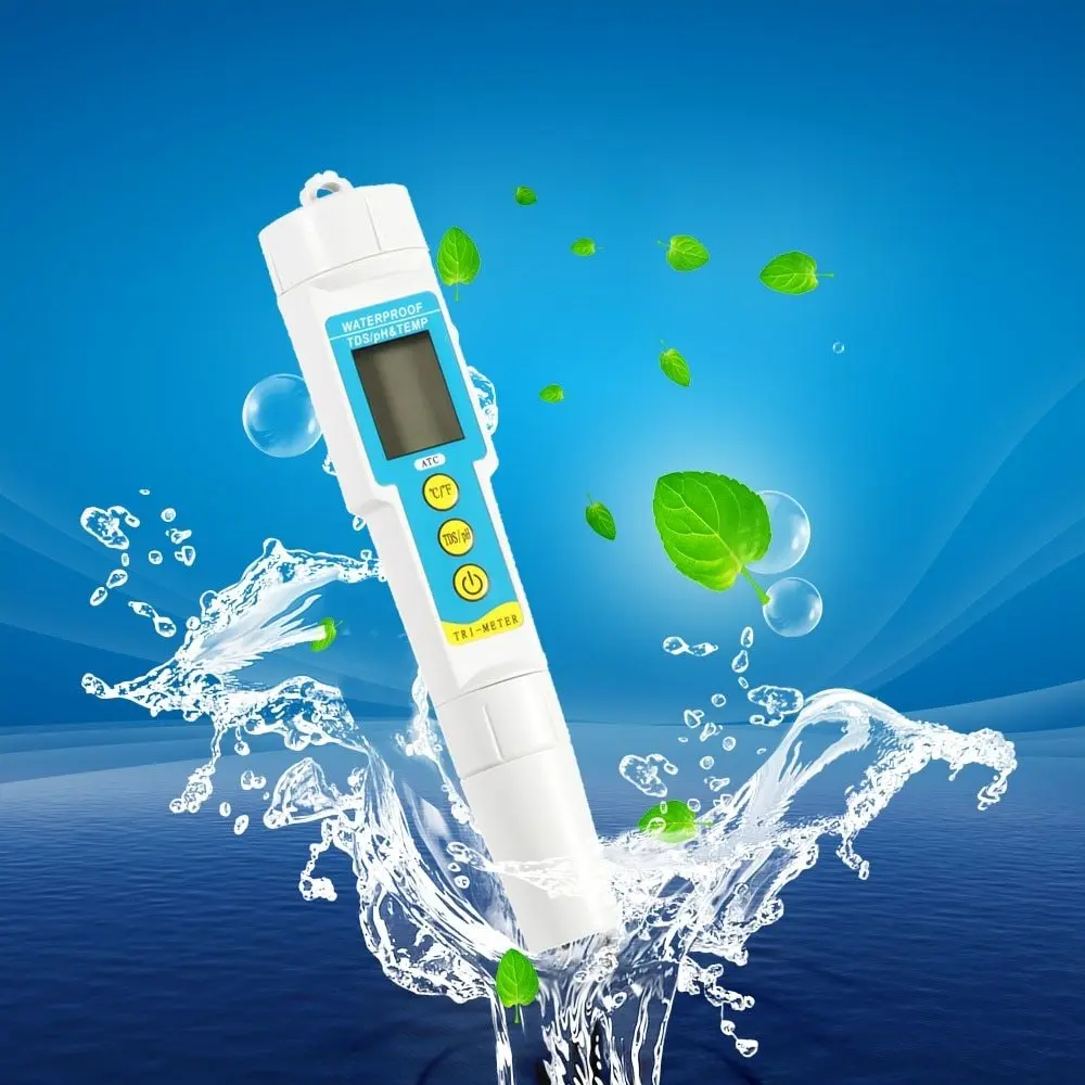 

3 в 1 TDS тестер качества воды в аквариуме многопараметрический монитор pH воды кислотометр анализатор качества питьевой воды